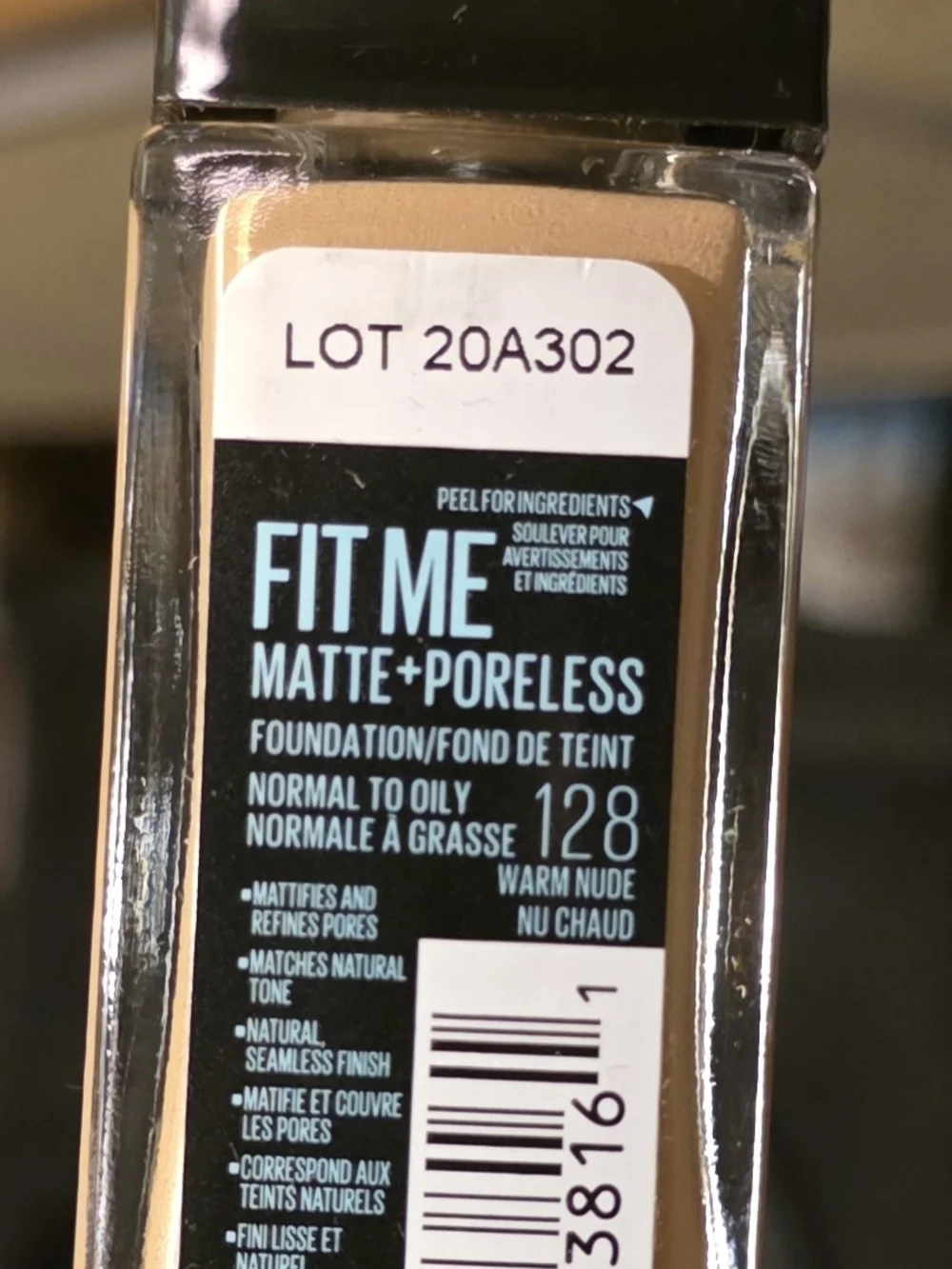 Maybelline Fit Me Matte + Poreless Foundation — Warm Nude